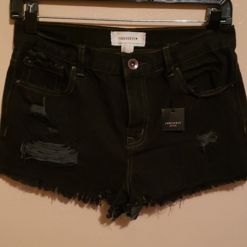 Black Denim shorts